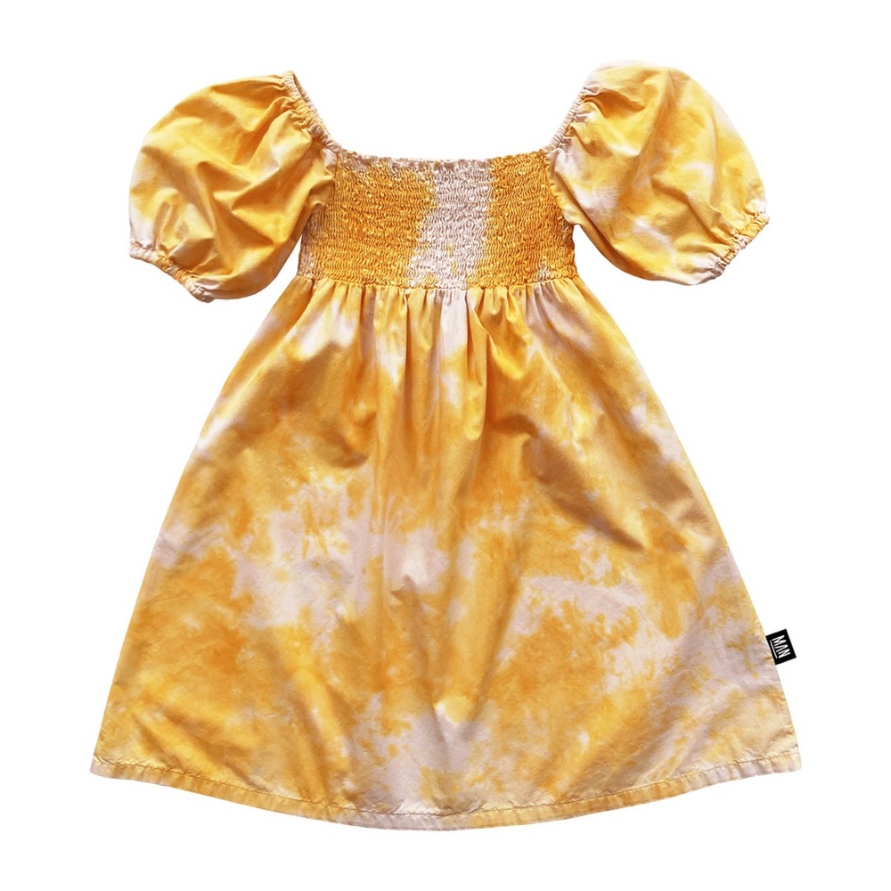 Little Man Happy Sunset Gold Tie Dye Smocked Dress Size 7-9 years